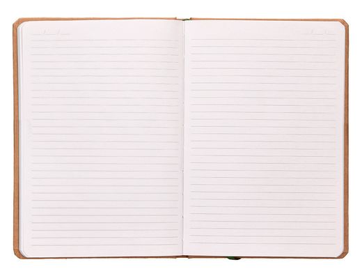 Libreta liderpapel ecouse 100% reciclada a5 96 hojas 70g/m2 horizontal con gomilla y marca paginas