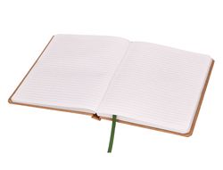 Libreta liderpapel ecouse 100% reciclada a5 96 hojas 70g/m2 horizontal con gomilla y marca paginas