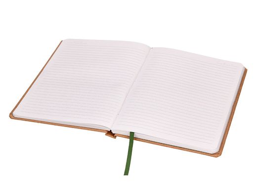 Libreta liderpapel ecouse 100% reciclada a5 96 hojas 70g/m2 horizontal con gomilla y marca paginas