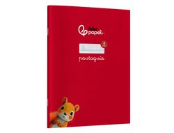Libreta liderpapel pautaguia tapa cartoncillo 32h A4 75gr cuadriculado pautado 4mm con margen 6 colores surtidos