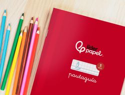 Libreta liderpapel pautaguia tapa cartoncillo 32h din a5+ 75gr cuadriculado pautado 5mm con margen 6 colores surtidos