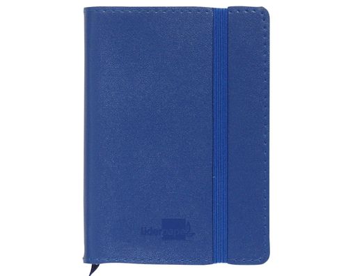 Libreta Liderpapel Simil Piel A6 120 Hojas 70G/M2 Indice Azul