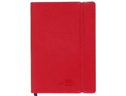 Libreta Liderpapel Simil Piel A7 120 Hojas 70G/M2 Cuadro 4Mm Sin Margen Rojo