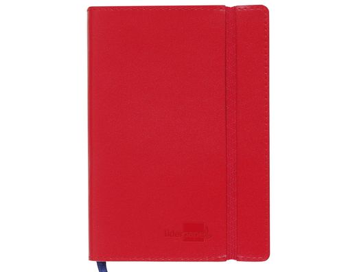 Libreta Liderpapel Simil Piel A7 120 Hojas 70G/M2 Indice Rojo