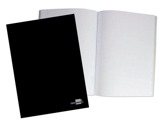 Libreta Liderpapel Tapa Negra A4 80 Hojas 60G/M2 Horizontal con Doble Margen