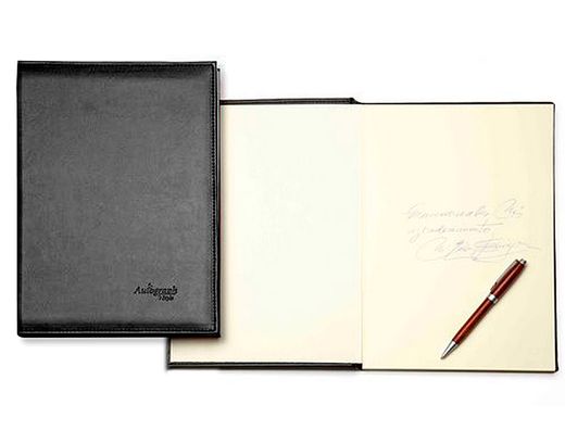 Libro de Firmas Autograph 6876 Tapa Acolchada Negra 305X210 Mm