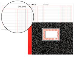 Libro liderpapel cartone cuarto apaisado 100 hojas caja entrada y salida