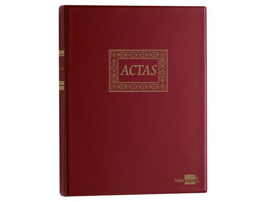 Libro liderpapel din a4 actas 15 anillas con 100 hojas movibles foliadas
