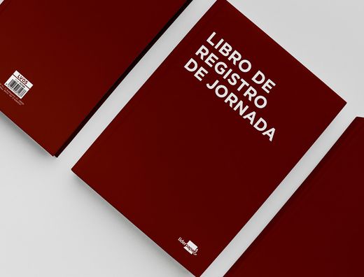 Libro liderpapel registro de jornada empleados 2021 DIN A4 10 empleados mes pagina papel blanco 90 gr