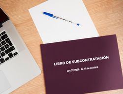 Libro liderpapel subcontratacion folio juego de 10 hojas autocopiativas
