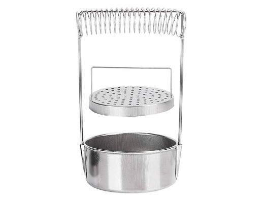 Limpiador con soporte liderpapel para brochas y pinceles de aluminio 18x10,5 cm