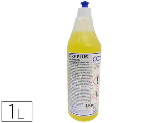Limpiador higienizante desodorizante desinfectante sorf plusamarillo rtu botella 1 litro