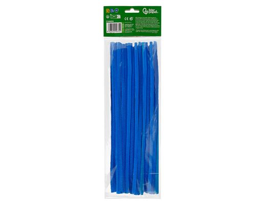 Limpiapipas de chenilla liderpapel 30 cm color azul mate bolsa de 100 unidades
