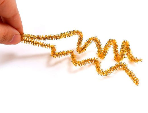 Limpiapipas de chenilla liderpapel 30 cm color oro bolsa de 100 unidades