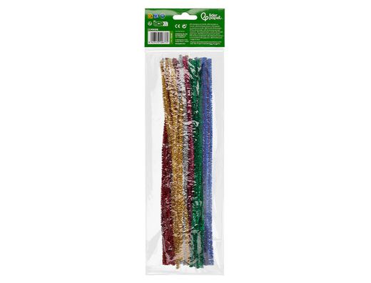 Limpiapipas de chenilla liderpapel 30 cm colores brillantes surtidos bolsa de 30 unidades