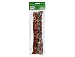 Limpiapipas de chenilla liderpapel 30 cm dos colores brillantes surtidos bolsa de 30 unidades