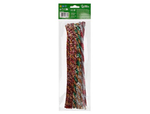 Limpiapipas de chenilla liderpapel 30 cm dos colores brillantes surtidos bolsa de 30 unidades