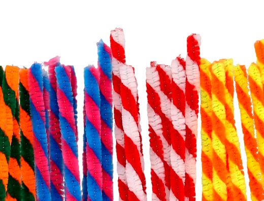 Limpiapipas de chenilla liderpapel 30 cm dos colores mate surtidos bolsa de 30 unidades