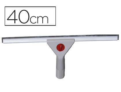 Limpiaventanas Q-Connect Industrial Mango de Acero y Hoja Limpiadora de Plastico de 40 cm de Ancho
