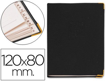 Listin telefonico 9030 tapa flexible tamaÑo 12x8 cm -con cantonera dorada