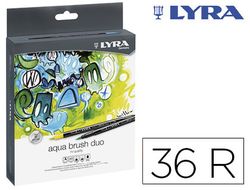 LYRA GROOVE Estuche 36 rotuladores punta pincel Aqua Brush Duo 6521360