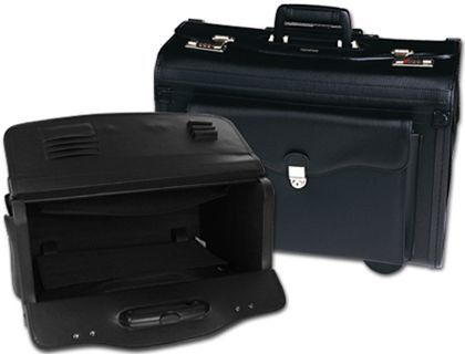 Maletin Atache Piloto P-732 Negro con Asa Extensible -Cerradura con Combinacion -Ruedas 49X35X22,5 Cm