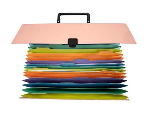 Maletin exacompta aquarel con fuelle carton forrado 18 departamentos colores surtidos