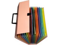 Maletin exacompta aquarel con fuelle carton forrado 18 departamentos colores surtidos