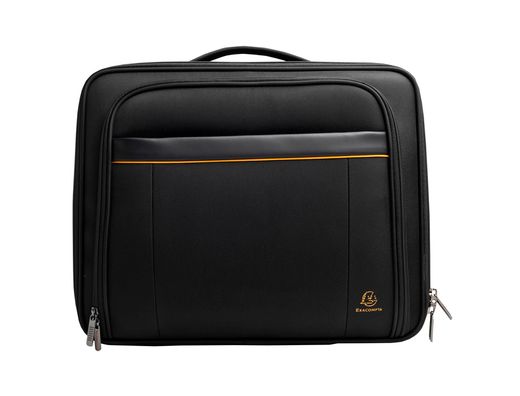 Maletin para portatil exacompta valisette exactive 15.6\" slim con asa extraible color negro 440x370x200 mm
