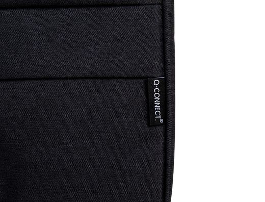 Maletin para portatil q-connect 15,6" con asas retractiles cremallera 3 bolsillos exteriores negro