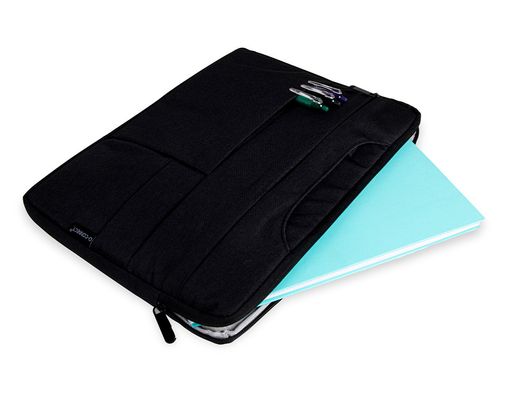 Maletin para portatil q-connect 15,6" con asas retractiles cremallera 3 bolsillos exteriores negro