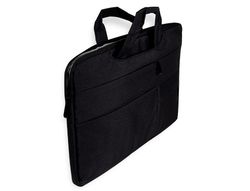 Maletin para portatil q-connect 15,6" con asas retractiles cremallera 3 bolsillos exteriores negro