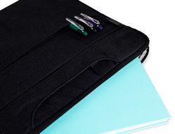 Maletin para portatil q-connect 15,6" con asas retractiles cremallera 3 bolsillos exteriores negro