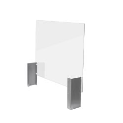 Mampara de De Cristal Templado de Sobremesa 85x70x13 cm