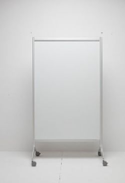 Mampara de protección  BLANCA Ten-Limit Anti-bacteriana  de 100 x 180 cm con ruedas Altura total 205 cm