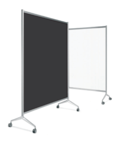 Mampara de protección  GRIS Ten-Limit Anti-bacteriana  de 100 x 180 cm con ruedas Altura total 205 cm