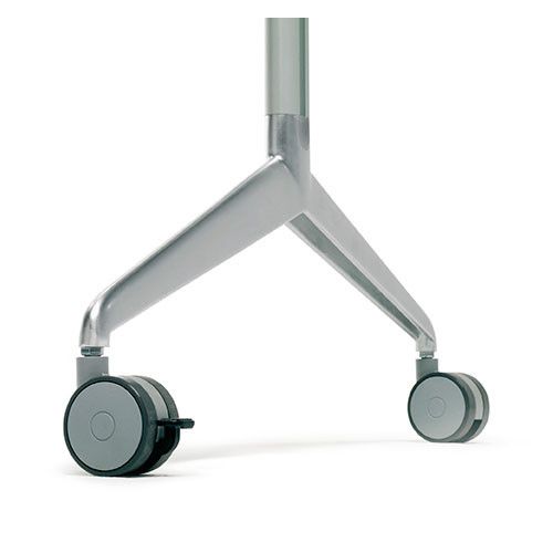 Mampara de protección "Ten-Limit" policarbonato acanalado translúcido 100 x 150 cm. con ruedas. Altura total 175 cm.