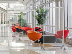 Mampara de protección Ten-Limit policarbonato Transparente 100% de 100 x 180 cm con ruedas Altura total 205 cm