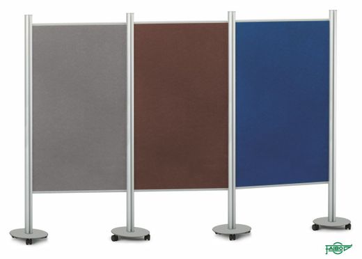 Mampara modular 2 caras de corcho tapizado azul 100X150 cm