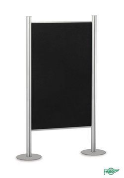 Mampara modular 2 caras de corcho tapizado negro 100X150 cm
