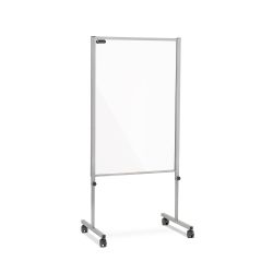 Mampara Móvil de Metacrilato Regulable en Altura con Pantalla Acrílica de 3 mm de 80 cm Ancho Interior