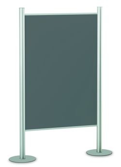 Mamparas modulares 2 caras de corcho tapizado gris con marco de aluminio medidas 100 x 150 cm.