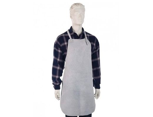 Mandil para soldador faru cuero al cromo con tiras de serraje y anillas 600x900 mm