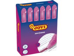 Marcador de cera gel jovi fluorescente rosa caja de 12 unidades