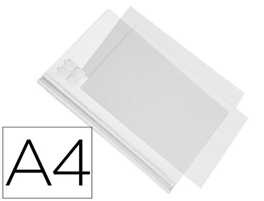Marco porta anuncios durable adhesiva impermeable transparente din A4 pack de 5 unidades