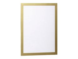 Marco Porta Anuncios Durable Magnetico Din A4 Dorso Adhesivo Removible Color Oro Pack de 2 Unidades