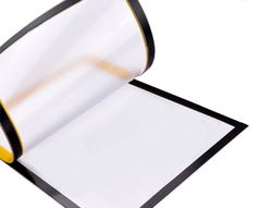 Marco porta anuncios liderpapel magnetico din a4 dorso adhesivo removible color amarillo