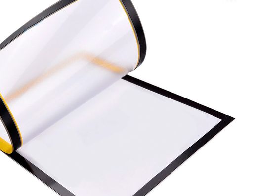 Marco porta anuncios liderpapel magnetico din a4 dorso adhesivo removible color amarillo
