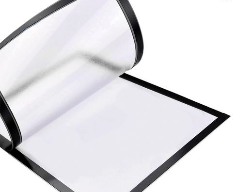 Marco porta anuncios liderpapel magnetico din a4 dorso adhesivo removible color negro