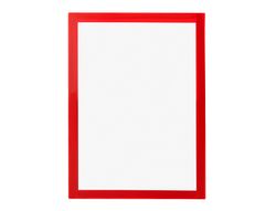 Marco porta anuncios liderpapel magnetico din a4 dorso adhesivo removible color rojo